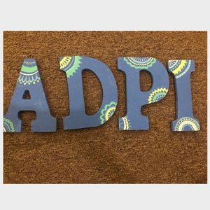 Alpha Delta Pi ( ADPi) Sorority Wooden Letters